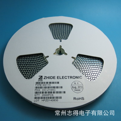 【供应SS115肖特基二极管贴片SMA原装正品ZHIDE志得原厂现货制造商】价格,厂家,图片,其他二极管,常州志得电子-